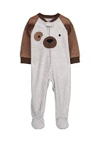 Baby Boys Bear Fleece One Piece Pajama