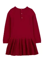 Toddler Girls Cable Knit Sweater Dress