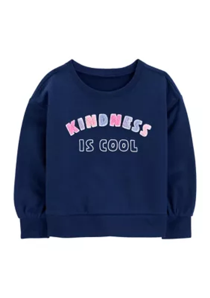 Toddler Girls Kindness Graphic Sweatshirt