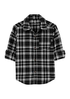 Toddler Boys Printed Button Down Shirt