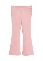 Toddler Girls Ribbed Knit Flare Pants