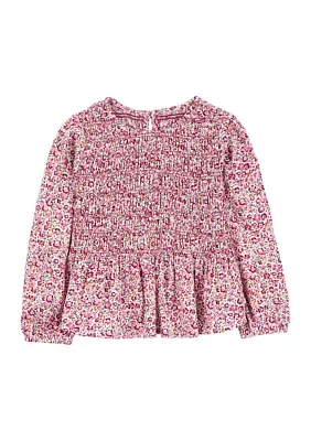 Toddler Girls Printed Woven Top