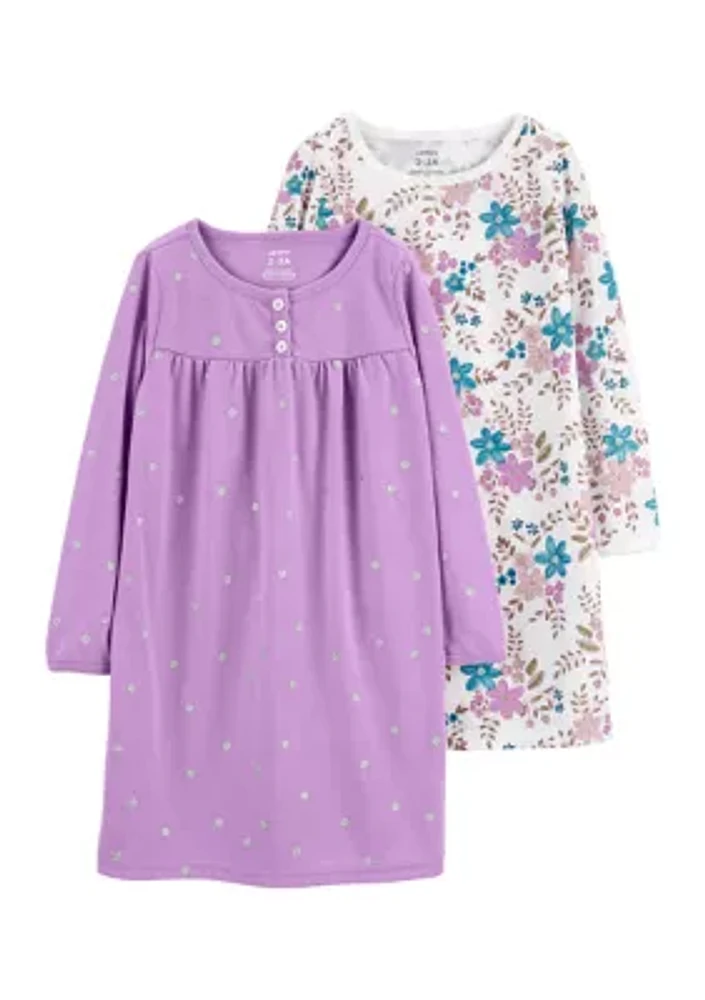 Toddler Girls Nightgown Set - 2 Pack