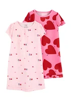 Toddler Girls Nightgowns - 2 Pack