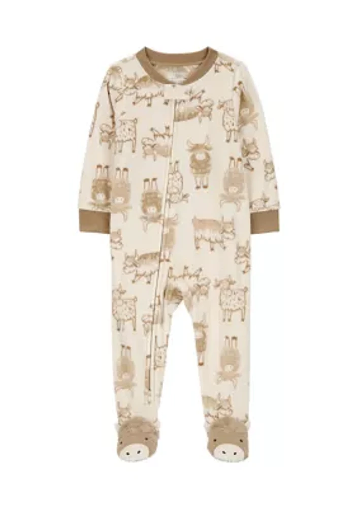 Toddler Boys Printed Footie Pajamas