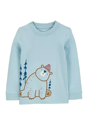 Toddler Boys Snowy Bear Graphic T-Shirt