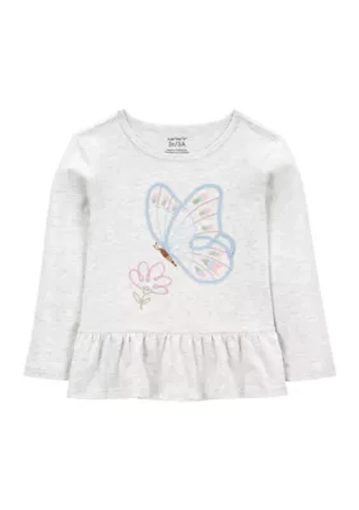 Toddler Girls Embroidered T-Shirt