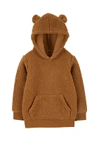 Toddler Boys Fuzzy Sherpa Bear Hoodie