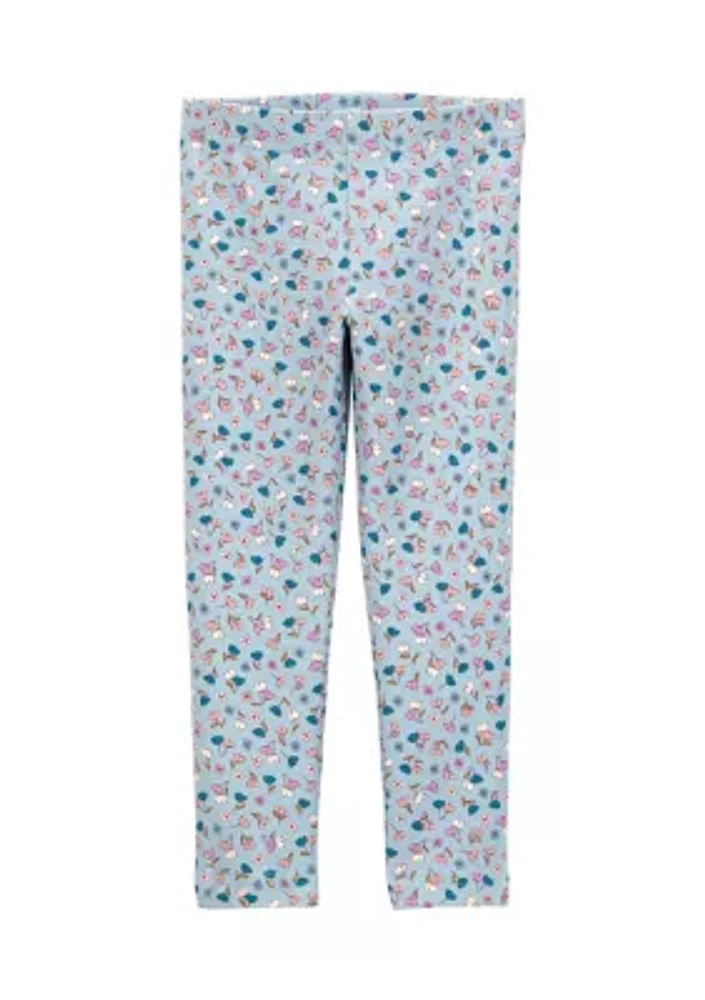 Toddler Girls Floral Printed Leggings