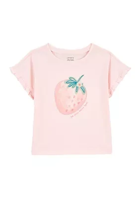 Toddler Girls Short Sleeve Jersey T-Shirt