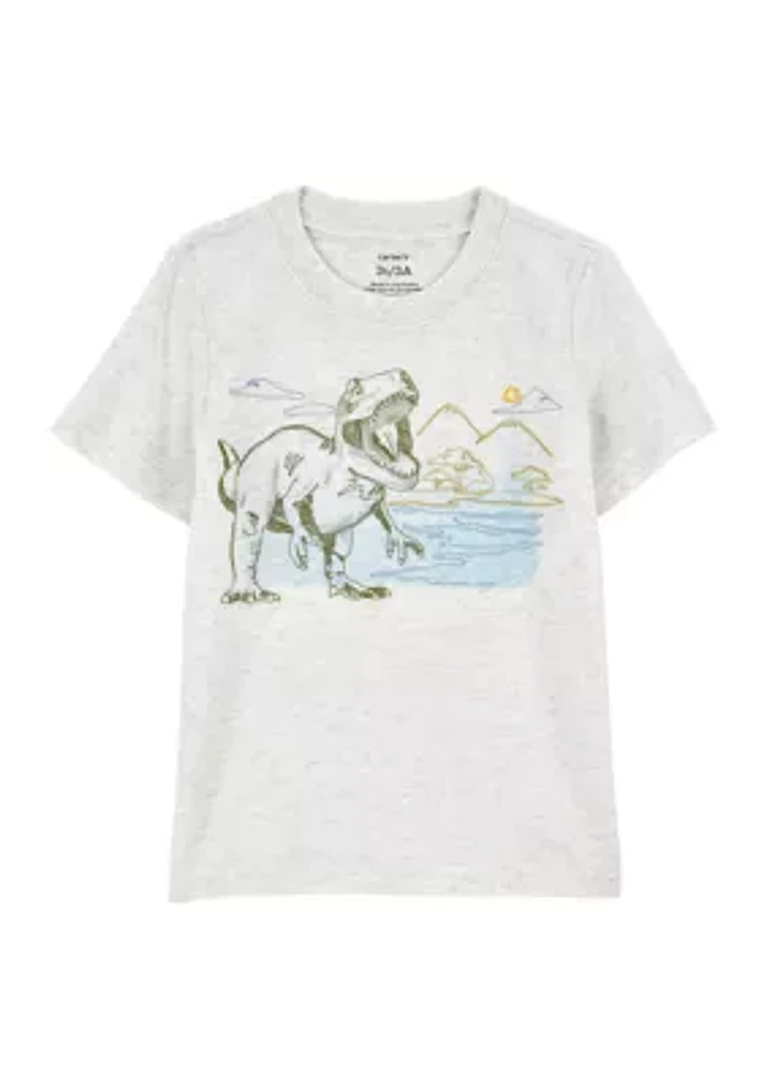 Toddler Boys Short Sleeve Dinosaur Graphic T-Shirt