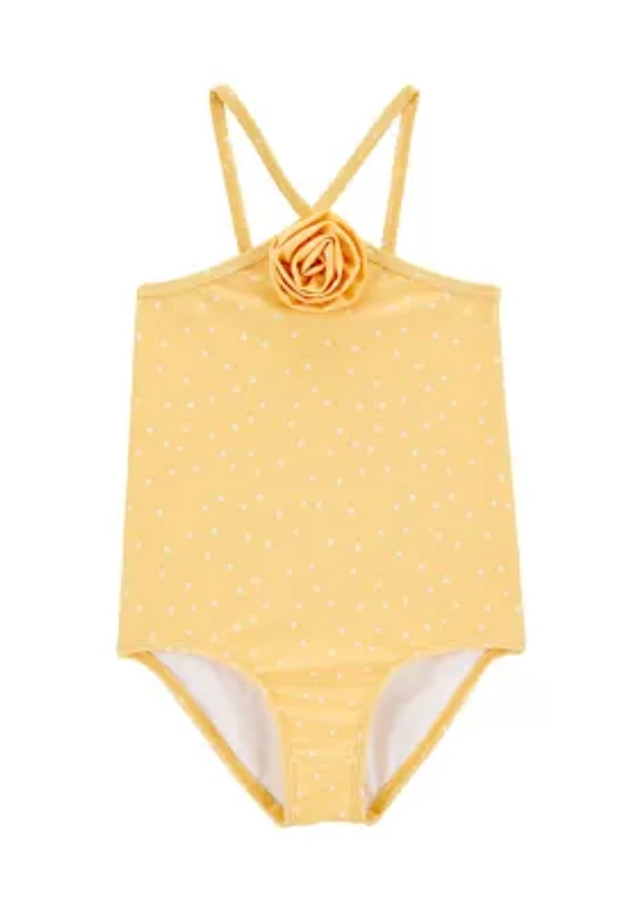 Toddler Girls UPF 50+ One Piece Swimsuit