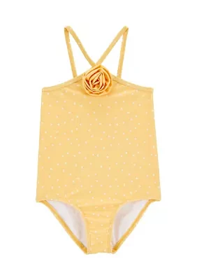 Toddler Girls UPF 50+ One Piece Swimsuit