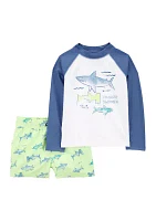 Toddler Boys 2 Piece Rashguard Swim Set