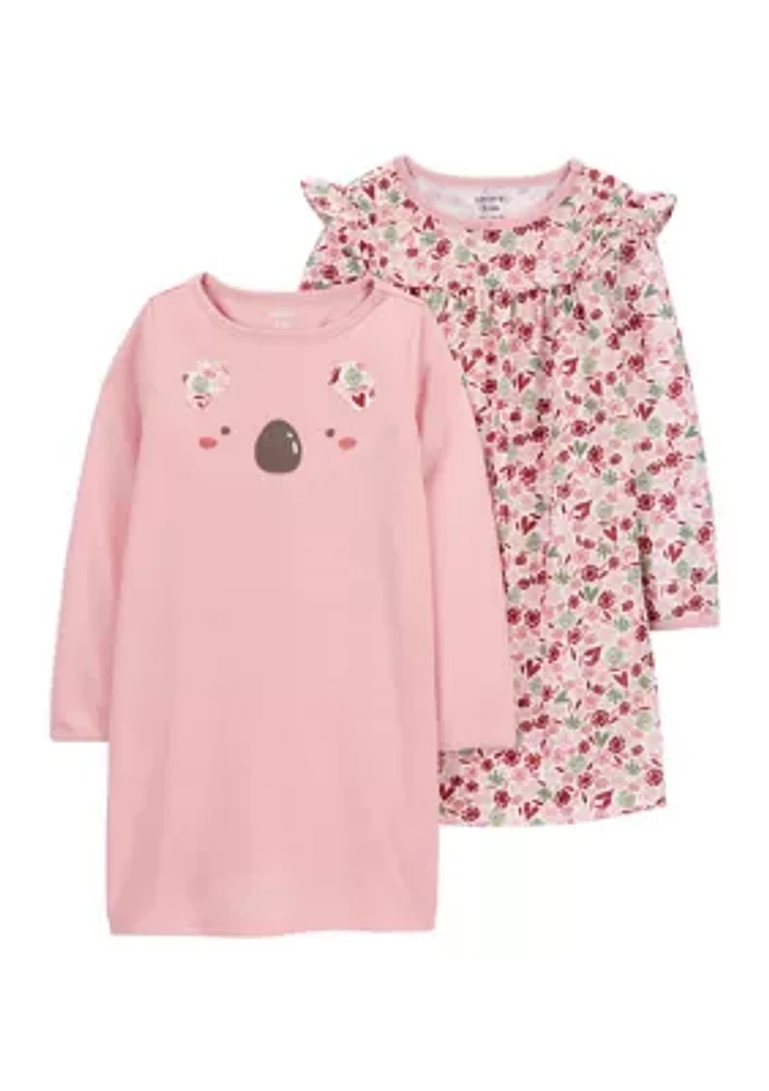 Toddler Girls 2 Piece Nightgown Set