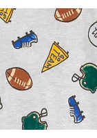 Boys 4-10 Football Printed Pajama Set