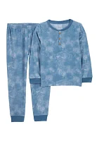 Boys 4-12 2 Piece Printed Pajama Set