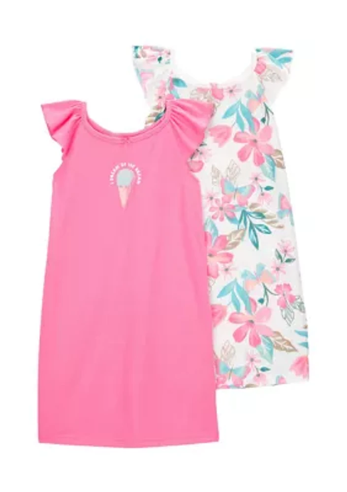 Girls 7-16 Summer Nightgowns - 2 Pack