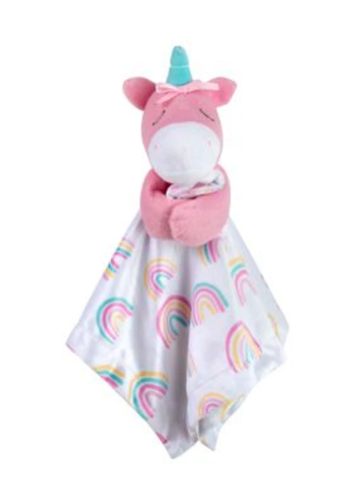 Baby Girls Unicorn Rainbow Lovey Security Blanket