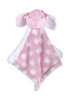 Baby Girls Pink Heart Blanket with Bunny Set 