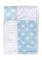 Baby Boys Blue Star Blanket with Bear