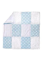 Baby Boys Blue Star Blanket with Bear