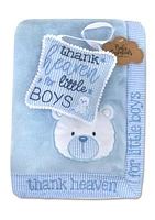 Baby Boys Thank Heaven Blanket and Plaque