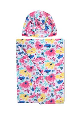 Baby Girls Floral Swaddle Set 