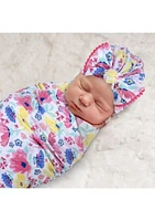 Baby Girls Floral Swaddle Set 