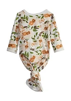 Baby Girls Leafy Floral Swaddle Set