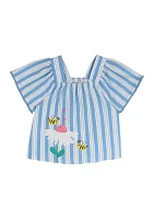 Toddler Girls Striped Knit Top