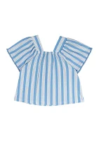 Toddler Girls Striped Knit Top