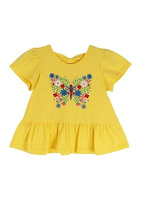 Toddler Girls Knit Appliqué Top