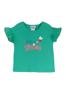 Toddler Girls Knit Appliqué Top