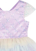 Toddler Girls Sequin Ruffle Dress