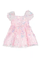 Toddler Girls Floral Sequin Dress