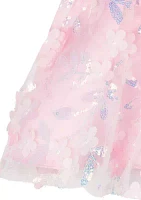 Toddler Girls Floral Sequin Dress