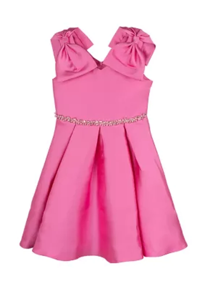 Toddler Girls Bow Shoulder Dress