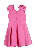 Toddler Girls Bow Shoulder Dress