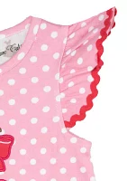 Toddler Girls Cherry Interlock Set