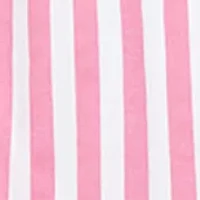 Toddler Girls Striped Top with Side Bow and Check Print Pants