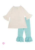 Toddler Girls Solid Knit Bunny Set