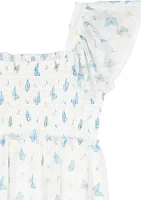 Toddler Girls Butterfly Printed Dress