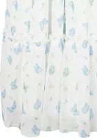 Toddler Girls Butterfly Printed Dress