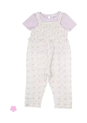 Toddler Knit Top and Printed Jumpsuit Set