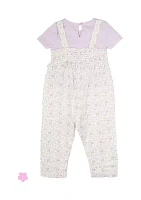 Toddler Knit Top and Printed Jumpsuit Set