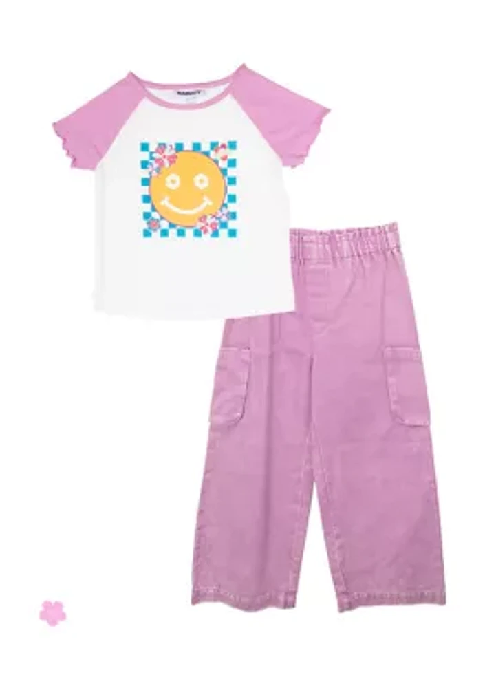 Toddler Girls Graphic T-Shirt and Cargo Pants Set