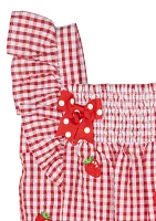 Baby Girls Seersucker Strawberry Set