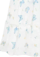 Baby Girls Butterfly Printed Mesh Dress