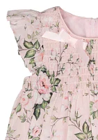 Baby Girls Printed Smocked Dress